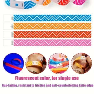 Fluorescent-Zigzag-Paper-Wristband-image